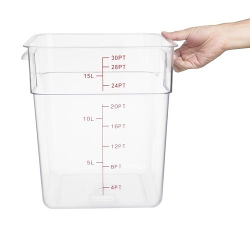 Vogue Polycarbonate Food Container, 15 L with Measuring Cup Vogue Polycarbonate Food Container, 15 L with Measuring Cup