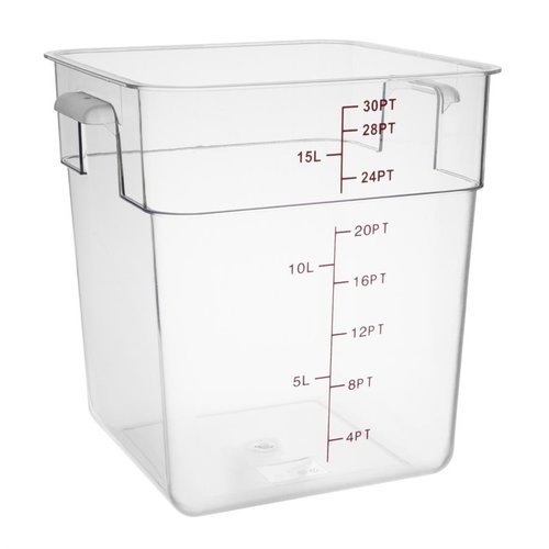 Vogue Polycarbonate Food Container, 15 L with Measuring Cup Vogue Polycarbonate Food Container, 15 L with Measuring Cup
