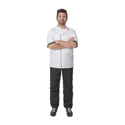Southside Unisex Chefs Jacket Short Sleeve White 2XL Southside Unisex Chefs Jacket Short Sleeve White 2XL