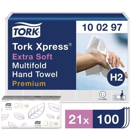 Tork Xpress Extra-Soft Multi-Fold Hand Towels 2-Ply (Pack of 2100) Tork Xpress Extra-Soft Multi-Fold Hand Towels 2-Ply (Pack of 2100)