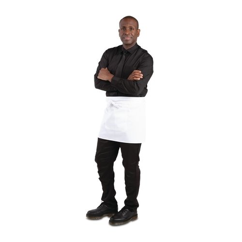 Whites Chefs Clothing Whites Short Bistro Apron White Whites Chefs Clothing Whites Short Bistro Apron White