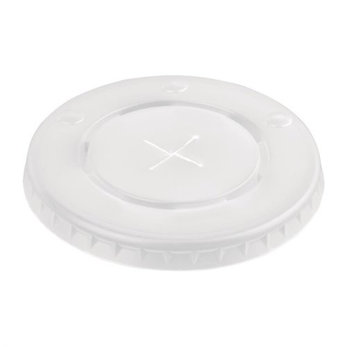 Fiesta Recyclable Polystyrene Lids for 12oz Cold Paper Cups 80mm (Pack of 1000) Fiesta Recyclable Polystyrene Lids for 12oz Cold Paper Cups 80mm (Pack of 1000)