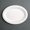 Fiesta Green Fiesta Compostable Bagasse Oval Plates 316mm (Pack of 50)