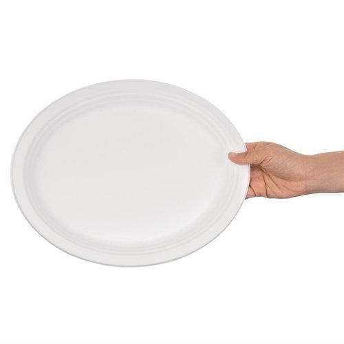 Fiesta Green Fiesta Compostable Bagasse Oval Plates 316mm (Pack of 50)