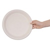 Fiesta Green Fiesta Kompostowalne okrągłe talerze z trzciny cukrowej, kolor naturalny, 260 mm (50 szt.)