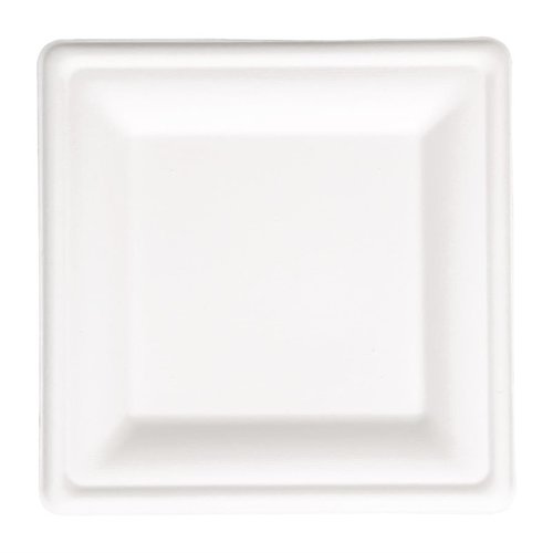 Fiesta Green Fiesta Compostable Bagasse Square Plates 261mm (Pack of 50) Fiesta Green Fiesta Compostable Bagasse Square Plates 261mm (Pack of 50)