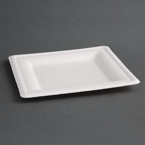 Fiesta Green Fiesta Compostable Bagasse Square Plates 261mm (Pack of 50) Fiesta Green Fiesta Compostable Bagasse Square Plates 261mm (Pack of 50)