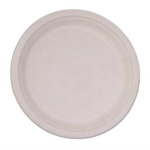 Fiesta Green Fiesta Compostable Bagasse Round Plates Natural Colour 181mm (Pack of 50) Fiesta Green Fiesta Compostable Bagasse Round Plates Natural Colour 181mm (Pack of 50)