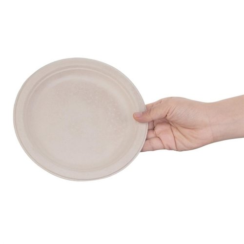 Fiesta Green Fiesta Compostable Bagasse Round Plates Natural Colour 181mm (Pack of 50) Fiesta Green Fiesta Compostable Bagasse Round Plates Natural Colour 181mm (Pack of 50)