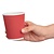 Fiesta Recyclable Coffee Cups Ripple Wall Red 225ml / 8oz (Pack of 25)