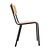 Bolero Cantina Side Chairs with Wooden Seat Pad and Backrest Metallic Grey (Pack of 4)