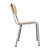 Bolero Cantina Side Chairs with Wooden Seat Pad and Backrest Galvanised (Pack of 4)
