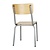 Bolero Cantina Side Chairs with Wooden Seat Pad and Backrest Galvanised (Pack of 4)