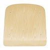 Bolero Cantina Side Chairs with Wooden Seat Pad and Backrest Galvanised (Pack of 4)