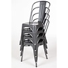 Bolero Bistro Steel Side Chairs Gun Metal Grey (Pack of 4)