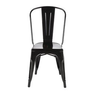 Bolero Bistro Steel Side Chairs Black (Pack of 4) Bolero Bistro Steel Side Chairs Black (Pack of 4)
