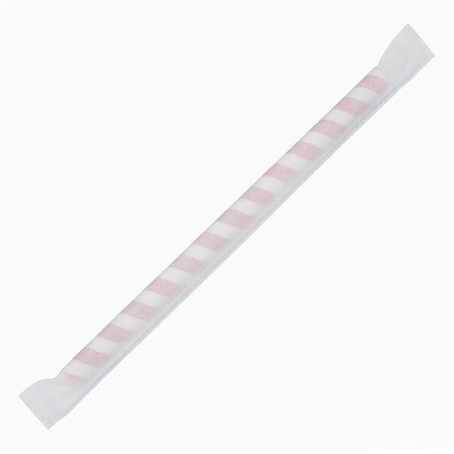 Fiesta Green Fiesta Compostable Individually Wrapped Paper Smoothie Straws Red Stripes (Pack of 250) Fiesta Green Fiesta Compostable Individually Wrapped Paper Smoothie Straws Red Stripes (Pack of 250)