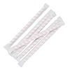 Fiesta Green Fiesta Compostable Individually Wrapped Paper Smoothie Straws Red Stripes (Pack of 250)