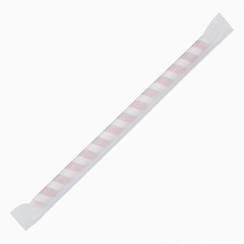 Fiesta Green Fiesta Compostable Individually Wrapped Paper Smoothie Straws Red Stripes (Pack of 250) Fiesta Green Fiesta Compostable Individually Wrapped Paper Smoothie Straws Red Stripes (Pack of 250)