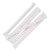 Fiesta Green Fiesta Compostable Individually Wrapped Paper Smoothie Straws Red Stripes (Pack of 250)