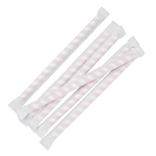 Fiesta Green Fiesta Compostable Individually Wrapped Paper Smoothie Straws Red Stripes (Pack of 250) Fiesta Green Fiesta Compostable Individually Wrapped Paper Smoothie Straws Red Stripes (Pack of 250)