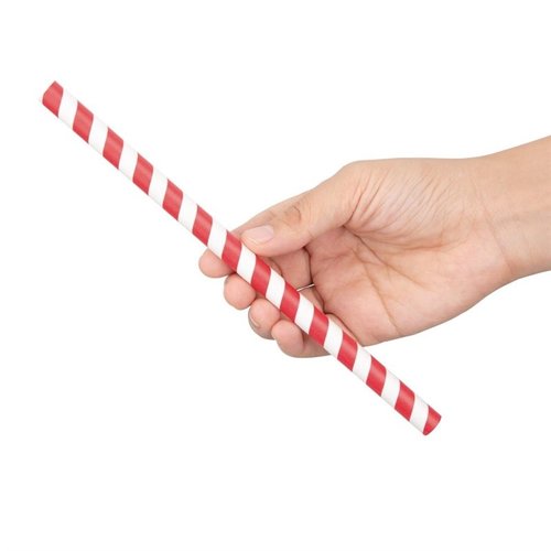 Fiesta Green Fiesta Compostable Individually Wrapped Paper Smoothie Straws Red Stripes (Pack of 250) Fiesta Green Fiesta Compostable Individually Wrapped Paper Smoothie Straws Red Stripes (Pack of 250)