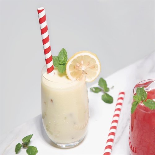 Fiesta Green Fiesta Compostable Individually Wrapped Paper Smoothie Straws Red Stripes (Pack of 250) Fiesta Green Fiesta Compostable Individually Wrapped Paper Smoothie Straws Red Stripes (Pack of 250)