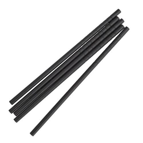 Fiesta Green Fiesta Compostable Individually Wrapped Bendy Paper Straws Black (Pack of 250)
