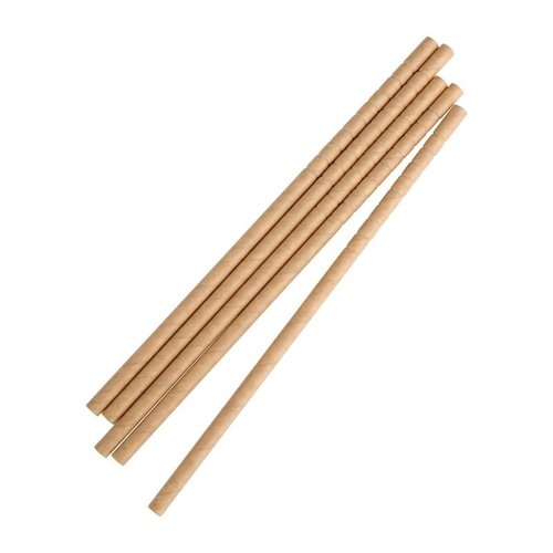 Fiesta Green Fiesta Compostable Bendy Paper Straws Kraft (Pack of 250)