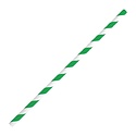 Fiesta Green Kompostowalne słomki papierowe zielono-białe (250 szt.)
