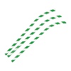 Fiesta Green Fiesta Compostable Bendy Paper Straws Green Stripes (Pack of 250)