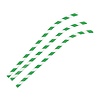 Fiesta Green Kompostowalne słomki papierowe zielono-białe (250 szt.)