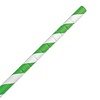 Fiesta Green Fiesta Compostable Bendy Paper Straws Green Stripes (Pack of 250)