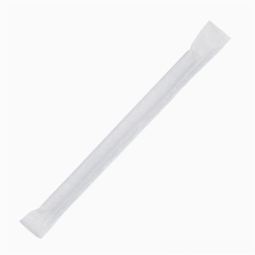 Fiesta Green Fiesta Compostable Individually Wrapped Paper Cocktail Stirrer Straws Black (Pack of 250)