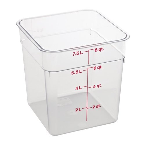 Cambro Kwadratowy pojemnik do przechowywania żywności z poliwęglanu 7,6 L Cambro Kwadratowy pojemnik do przechowywania żywności z poliwęglanu 7,6 L