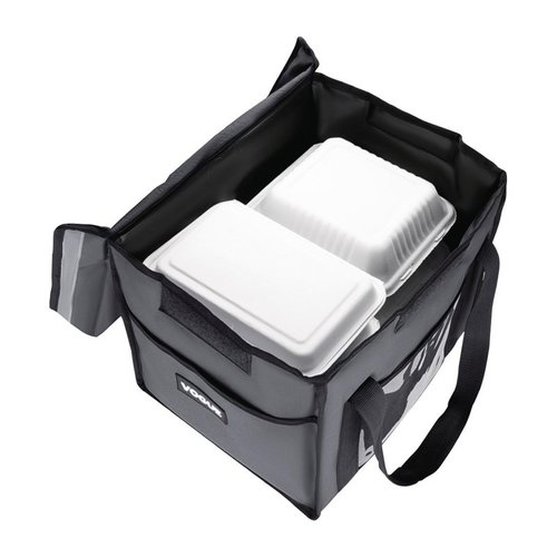 Vogue Insulated Folding Delivery Bag Grey 380x305x380mm Vogue Insulated Folding Delivery Bag Grey 380x305x380mm