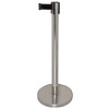 Bolero Polerowana barierka z czarnym paskiem 3m, 96,5 (h) x 34,5 (Ø) cm