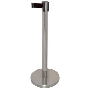 Bolero Polished Barrier with Black Strap 3m Bolero Polished Barrier with Black Strap 3m