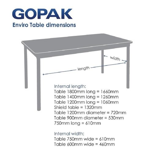 Gopak Stół do jadalni prostokątny Enviro Indoor Imitacja buku 1800 mm Gopak Stół do jadalni prostokątny Enviro Indoor Imitacja buku 1800 mm