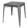 Bolero Wyprzedaż - Bistro Kwadratowy Stół Stalowy Gun Metal 668mm