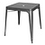 Bolero Wyprzedaż - Bistro Kwadratowy Stół Stalowy Gun Metal 668mm