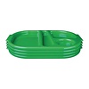 Olympia Kristallon Large Polycarbonate Compartment Food Trays Green 375mm