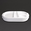 Olympia Kristallon Small Polycarbonate Compartment Food Trays White 322mm Olympia Kristallon Small Polycarbonate Compartment Food Trays White 322mm