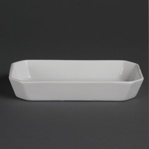 Olympia Whiteware Oblong Hors d'Oeuvre Dishes 235x 122mm (Pack of 6) Olympia Whiteware Oblong Hors d'Oeuvre Dishes 235x 122mm (Pack of 6)