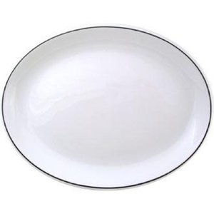 Churchill Black Line Oval Platters 254mm (Pack of 12) Churchill Black Line Oval Platters 254mm (Pack of 12)