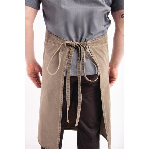 Chef Works Urban Dorset Antique Wide Chefs Fartuch na szelkach, ziemisty brąz