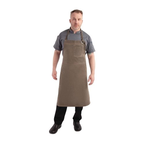 Chef Works Urban Dorset Antique Wide Chefs Fartuch na szelkach, ziemisty brąz