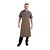 Chef Works Urban Dorset Antique Wide Chefs Bib Apron Earth Brown