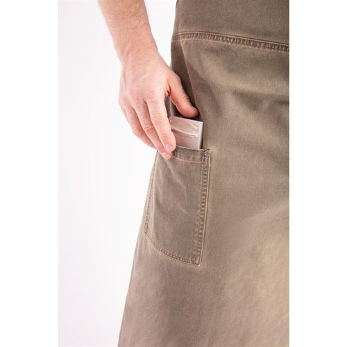 Chef Works Urban Dorset Antique Wide Chefs Fartuch na szelkach, ziemisty brąz