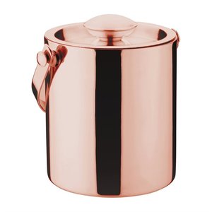 Olympia Double Walled Ice Bucket with Lid 1Ltr Copper Olympia Double Walled Ice Bucket with Lid 1Ltr Copper